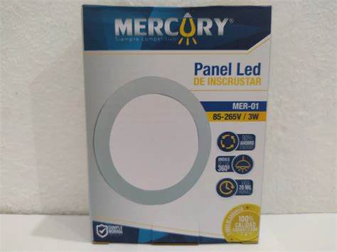 Panel Led Redondo De Incrustar De W Mercury Off