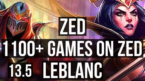 ZED Vs LEBLANC MID Quadra 1100 Games 1 4M Mastery 19 4 7