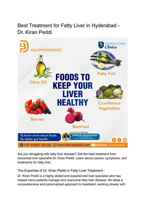 Ppt Best Treatment For Fatty Liver In Hyderabad Dr Kiran Peddi