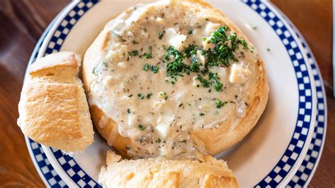 Clam Chowder Bread Bowl Soup Duke S Seafood