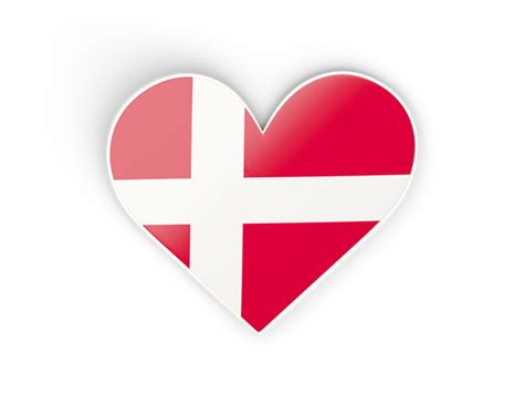 Heart Sticker Illustration Of Flag Of Denmark