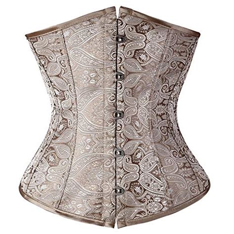 Buy ZZEBRA 9817 Beige FLORATA Women Sexy Corset Underbust Waist