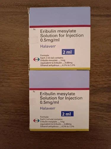 Eribulin Mesylate Halaven Injection 2 Ml At Rs 18000 Vial Halaven In