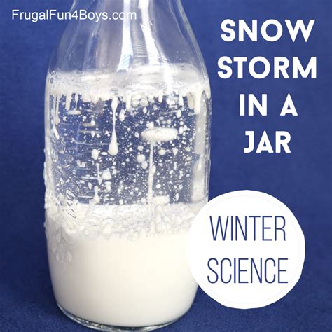 Snowstorm in a Jar Winter Science - Frugal Fun For Boys and Girls