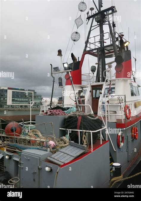 The Tug Boat Goliath Moored At A Jetty In Belfast Harbour It Has