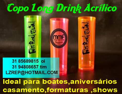 Solu Es Promocionais Para Sua Empresa Copo Long Drink Acr Lico Em