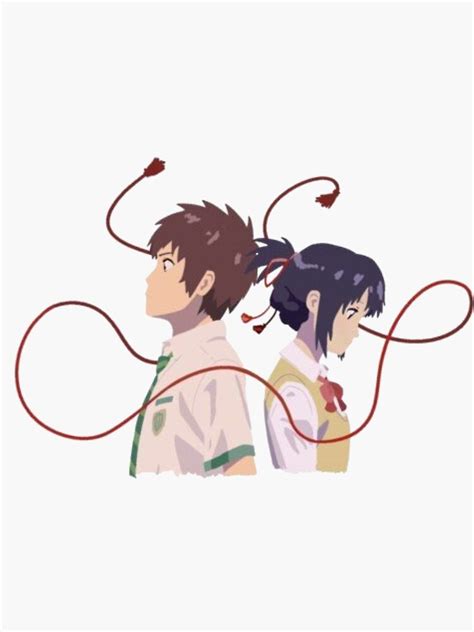 Mitsuha Miyamizu Taki Tachibana Your Name Sticker Von Anjlackner