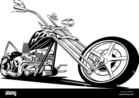 Custom American Chopper Motorcycle Stock Vector Image Art Alamy