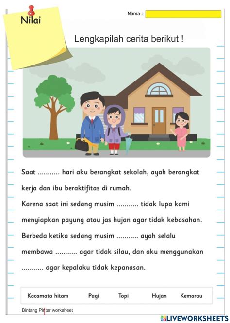 Melengkapi Kalimat Worksheet Artofit