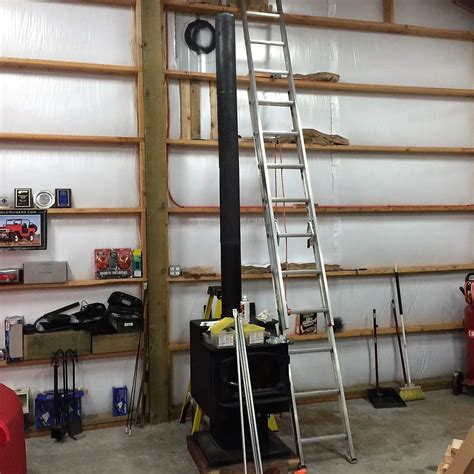 how to install wood stove chimney