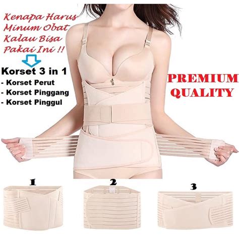 Jual PREMIUM Quality Paket Korset 3 In 1 2 In 1 Pelangsing Pengecil