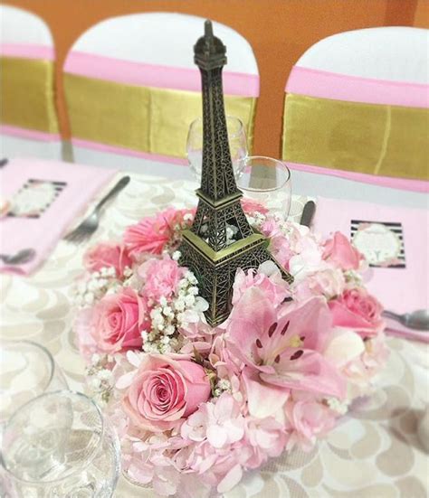 8 Ideas Para Tus Centros De Mesa Con Tema París Paris Theme Centerpieces Paris Quinceanera