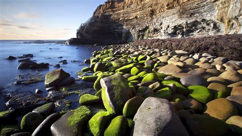 Fond D Cran Mer Baie Eau Roche La Nature Rive Plage Mousse