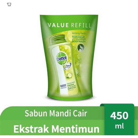 Jual Dettol Body Wash Lasting Fresh Ekstrak Timun Refill 450 Ml