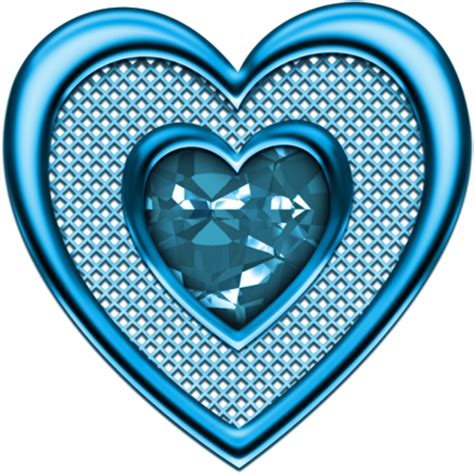 Mq Blue Heart Hearts Diamond Diamonds Heart Clipart Full Size