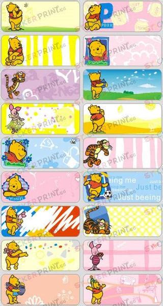 Large Winnie The Pooh Name Stickers Stickerprintsg