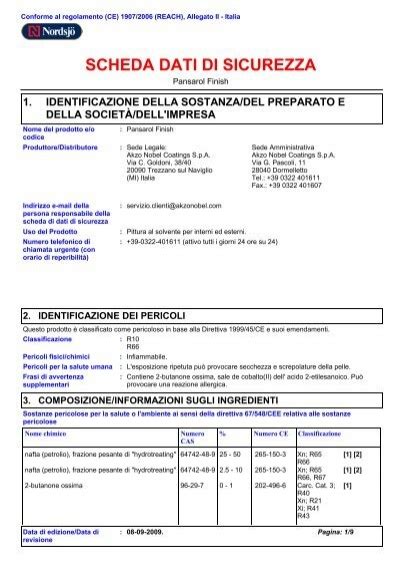 SCHEDA DATI DI SICUREZZA Flygt