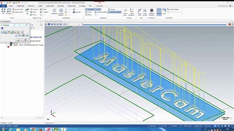 Engraving Operation In Mastercam 2018 Youtube