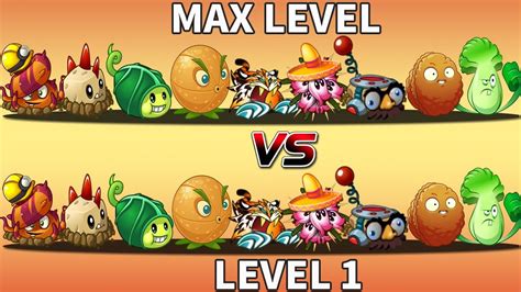 Plants Vs Zombies 2 All Plants Level 1 Vs Max Level Team Plant Vs Team Plant Which Plant Is Best