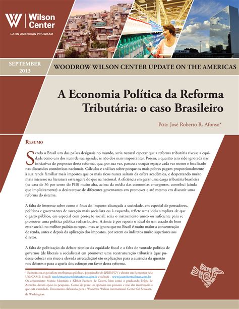 A Economia Pol Tica Da Reforma Tribut Ria P Jos Roberto R Afonso