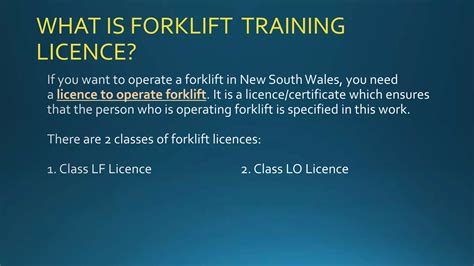 forklift licence