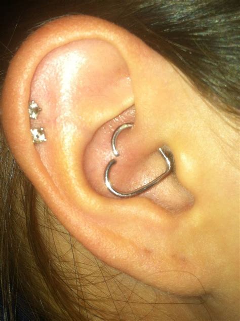 Heart Jewelry In The Daith Piercing Cool Ear Piercings Cute Ear