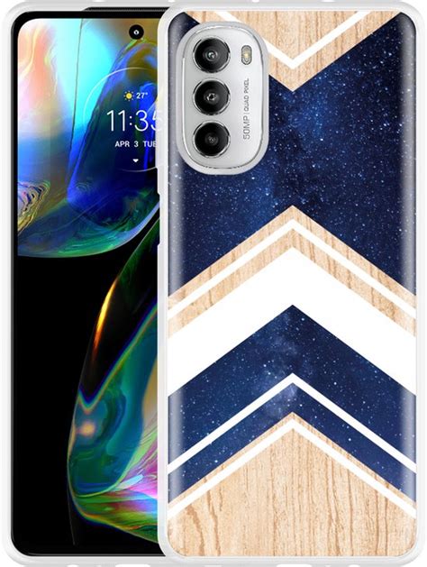 Cazy Hoesje Geschikt Voor Motorola Moto G82 Space Wood Bol