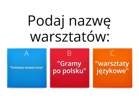 Warsztat Czytaj Krok Po Kroku Quiz