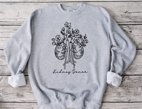 Floral Kidney Donor Sweatshirt Share Your Spare Donate Life Living