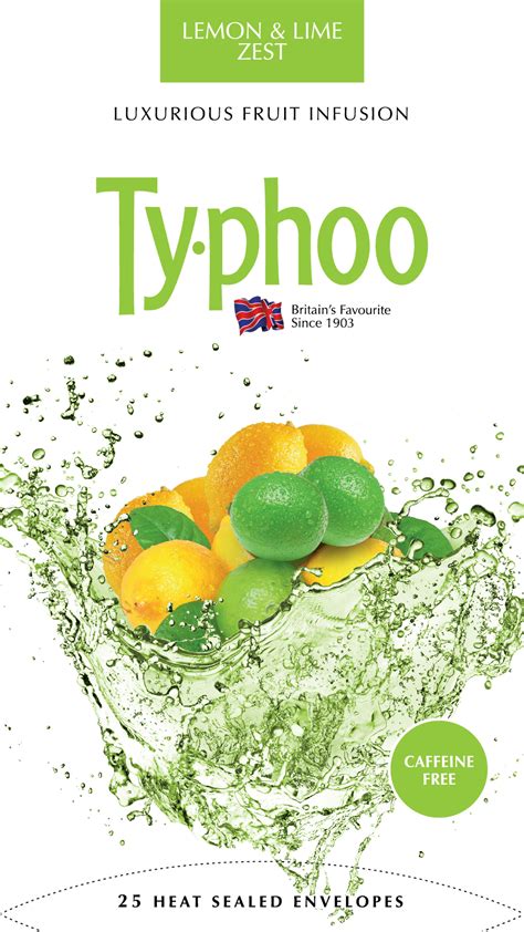 Buy Typhoo Lemon And Lime Zest Fruit Infusion Tea Caffeine Free 25