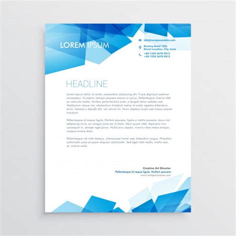 Abstract Blue Letterhead Design Template Eps Vector Uidownload