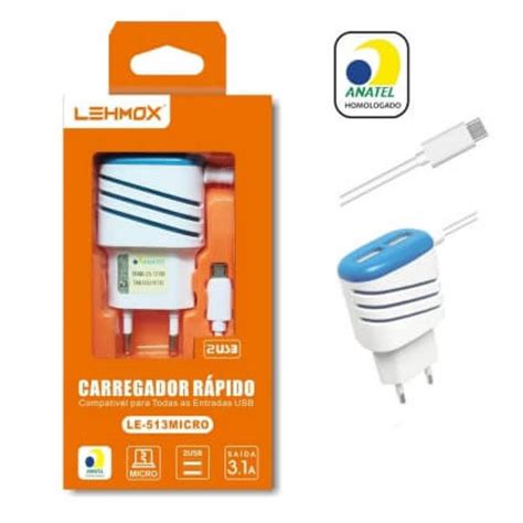 Carregador Original Lehmox Tipo C Rapido Universal 3 1 Shopee Brasil