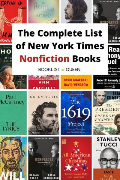 The Complete List Of New York Times Nonfiction Best Sellers Booklist