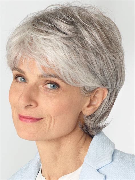 Gray Short Straight Remy Human Hair Wigs WSH015 HUMAN HAIR WIGS