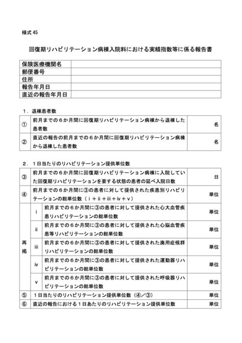 回復期リハビリテーション病棟実績指数の計算方法 リハ医の独白