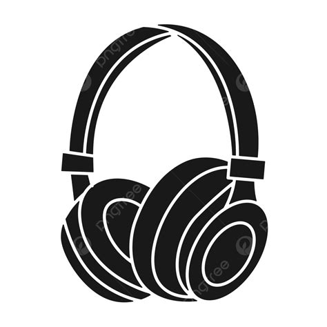 Gambar Vektor Siluet Headphone Png Headphone Png Vektor Headphone