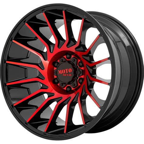 Moto Metal MO807 22x12 44 Black Red MO80722250944N Custom Offsets