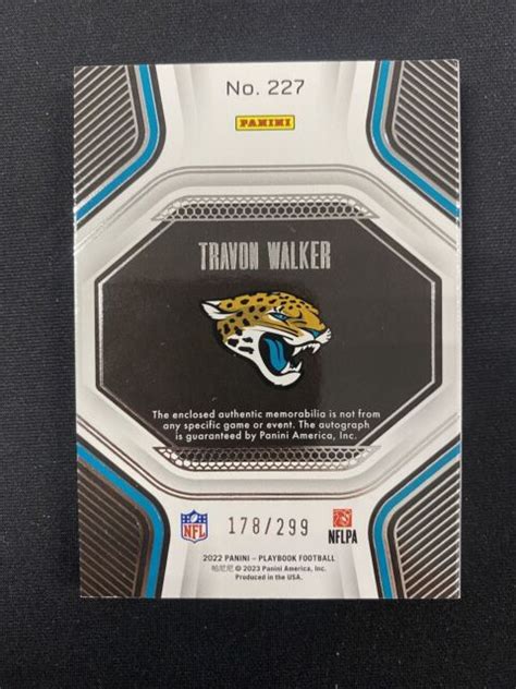 Panini Playbook Rookie Jersey Autographs Travon Walker