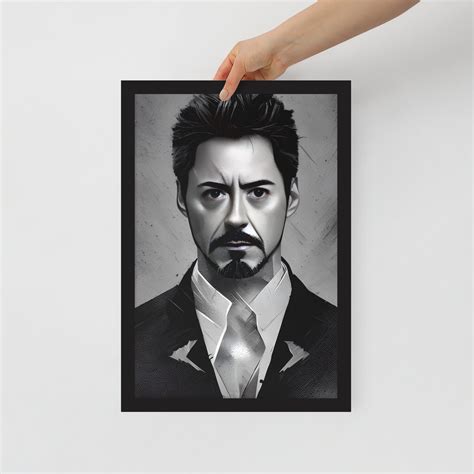 Tony Stark Iron Man Póster Con Marco