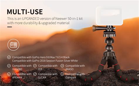 Neewer Upgraded 50 In 1 Action Camera Accessory Kit