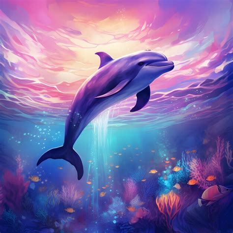 Dolphin Background Purple Images - Free Download on Freepik