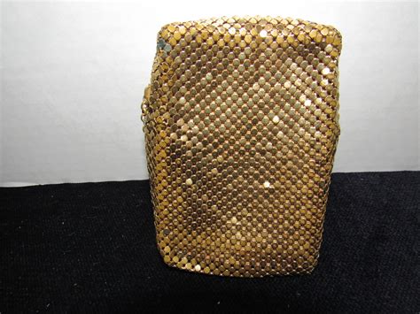 Vintage Gold Mesh Cigarette Case By Whiting And Davis