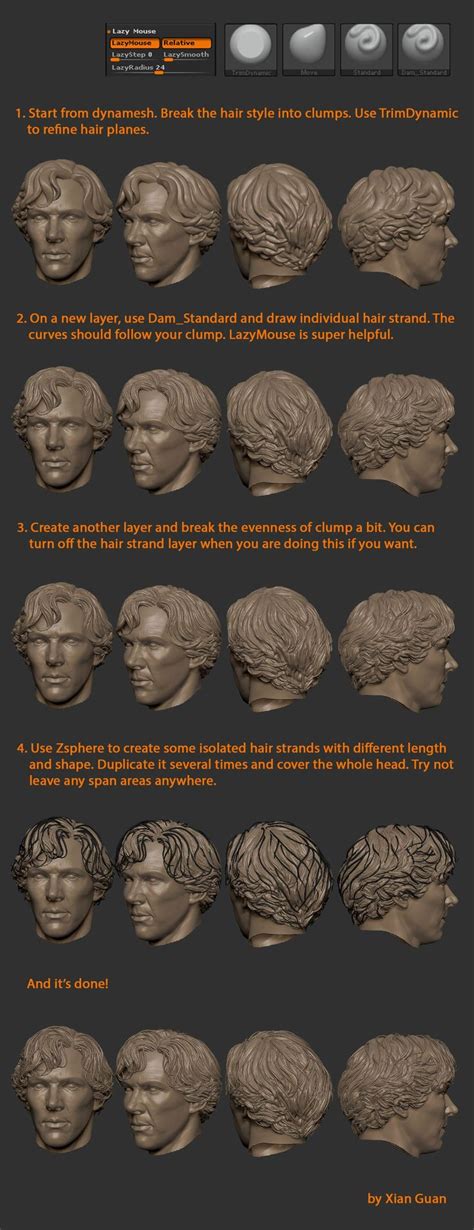 10 Top Tips For Sculpted Hair In Zbrush Zbrush Sculptin Nbkomputer