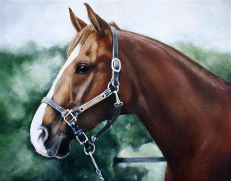 Oil Painting, Horse Portrait, Oil Painting of Horse, Custom Horse Portrait, Horse Painting ...