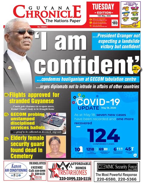 Guyanachronicleepaper05192020 By Guyana Chronicle Issuu