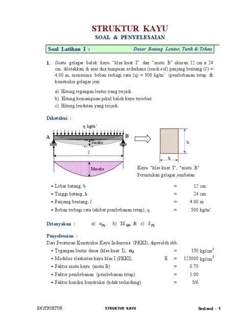 Latihan Soal Struktur Kayu Pdf