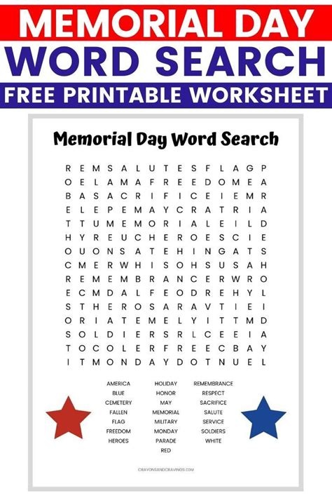 Memorial Day Puzzles Printable