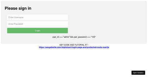 React Login Auth Codesandbox