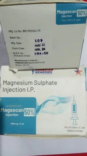 Magnesium Sulphate Injection At Rs 550piece Magnesium Sulphate Injection In Nagpur Id