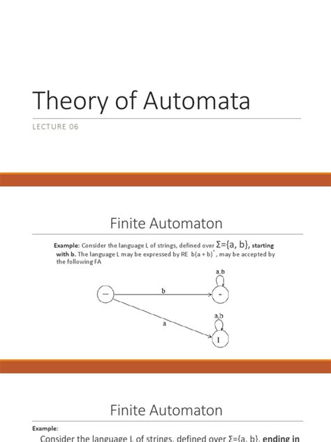 Theory Of Automata Pdf Automata Theory Theoretical Computer Science